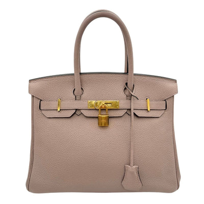 HERMES 爱马仕 Birkin 30 Birkin 30 包，手提袋，多哥，甘氨酸，粉红色米色，薰衣草，紫色，金色配件