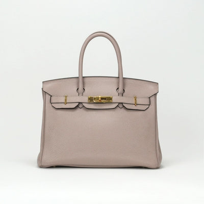 HERMES 爱马仕 Birkin 30 Birkin 30 包，手提袋，多哥，甘氨酸，粉红色米色，薰衣草，紫色，金色配件