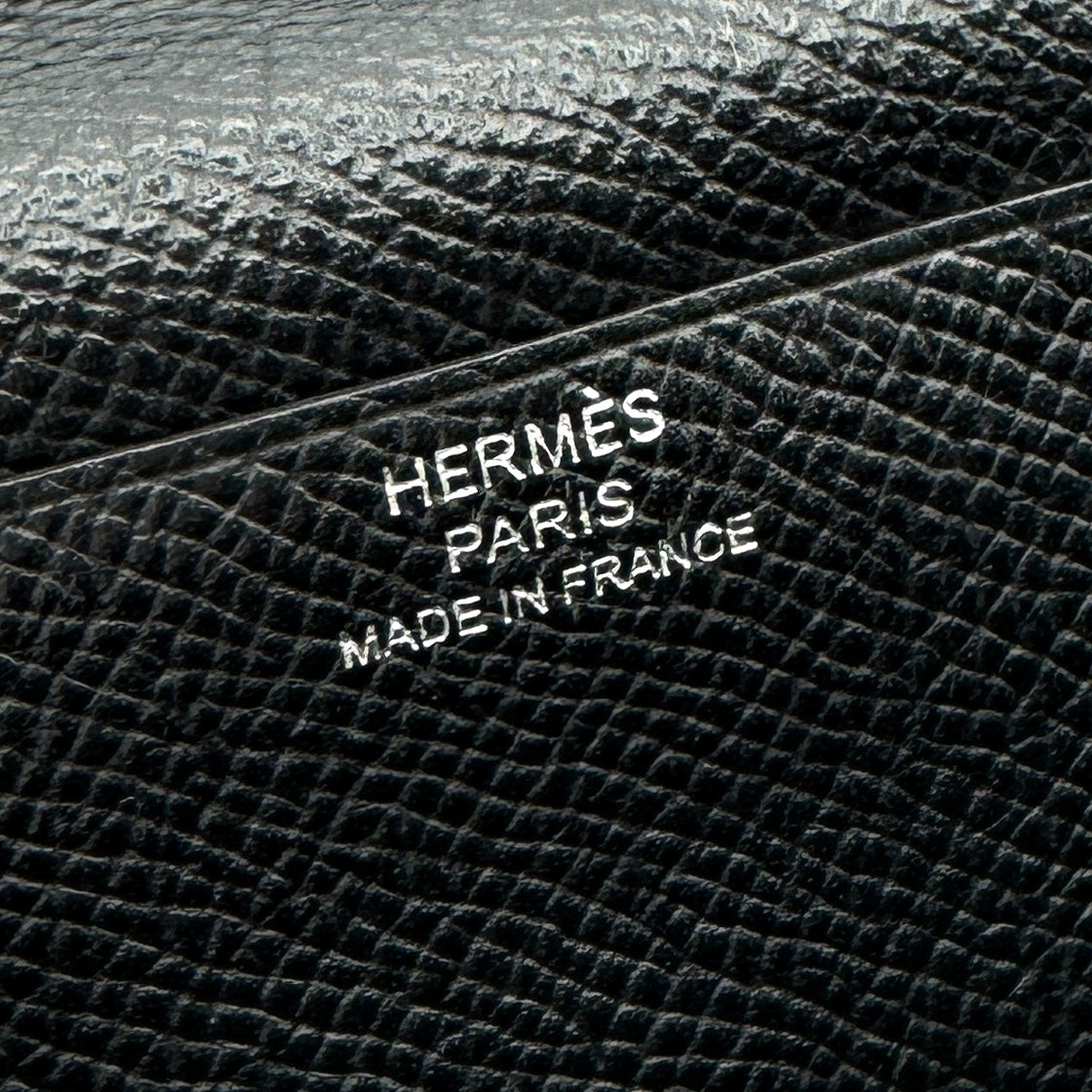 HERMES 爱马仕 B?arn soufflet Bearn soufflet 钱包长钱包爱普生黑色银色金属配件Vaugh Epson