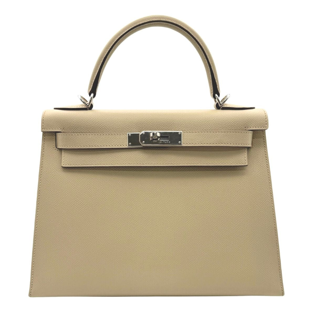 HERMES HERMES Kelly 28 Kelly 28 Bag, Tote Bag, Epson, Parschmann, Beige, Silver Fittings, Vaugh Epson