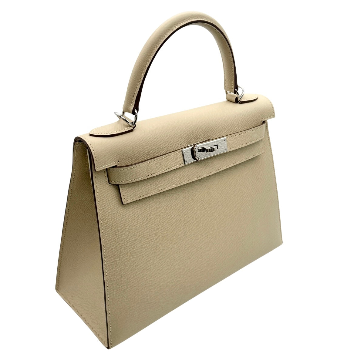 HERMES HERMES Kelly 28 Kelly 28 Bag, Tote Bag, Epson, Parschmann, Beige, Silver Fittings, Vaugh Epson