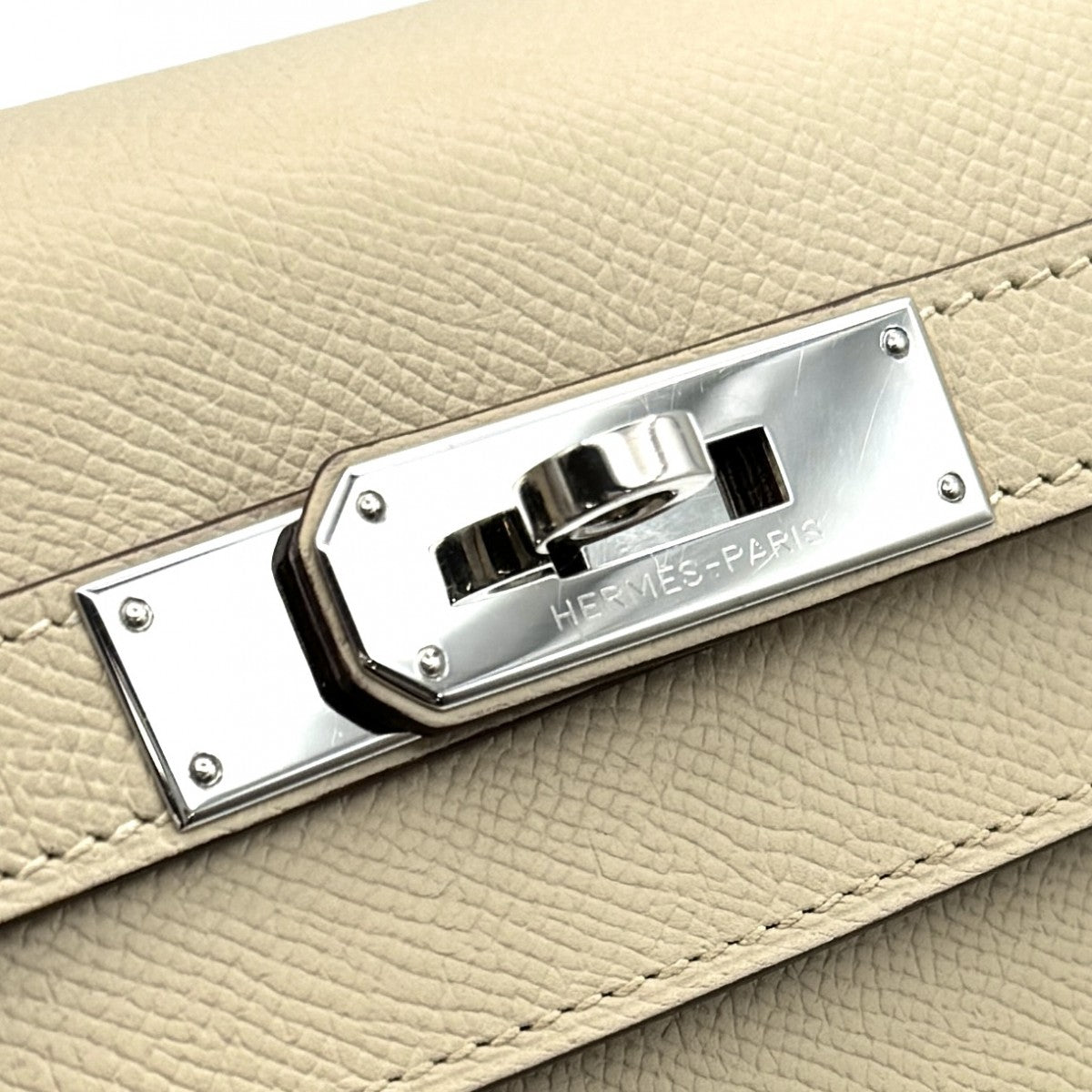 HERMES HERMES Kelly 28 Kelly 28 Bag, Tote Bag, Epson, Parschmann, Beige, Silver Fittings, Vaugh Epson