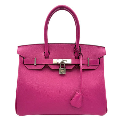 HERMES HERMES Birkin 30 Birkin 30 Bag Tote Bag Epson Tosca Purple Pink Purple Silver Metal Fittings Vaugh Epson