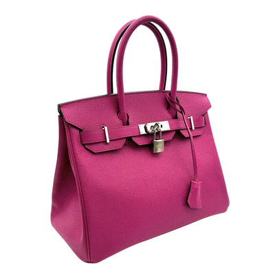 HERMES HERMES Birkin 30 Birkin 30 Bag Tote Bag Epson Tosca Purple Pink Purple Silver Metal Fittings Vaugh Epson