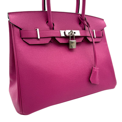 HERMES HERMES Birkin 30 Birkin 30 Bag Tote Bag Epson Tosca Purple Pink Purple Silver Metal Fittings Vaugh Epson