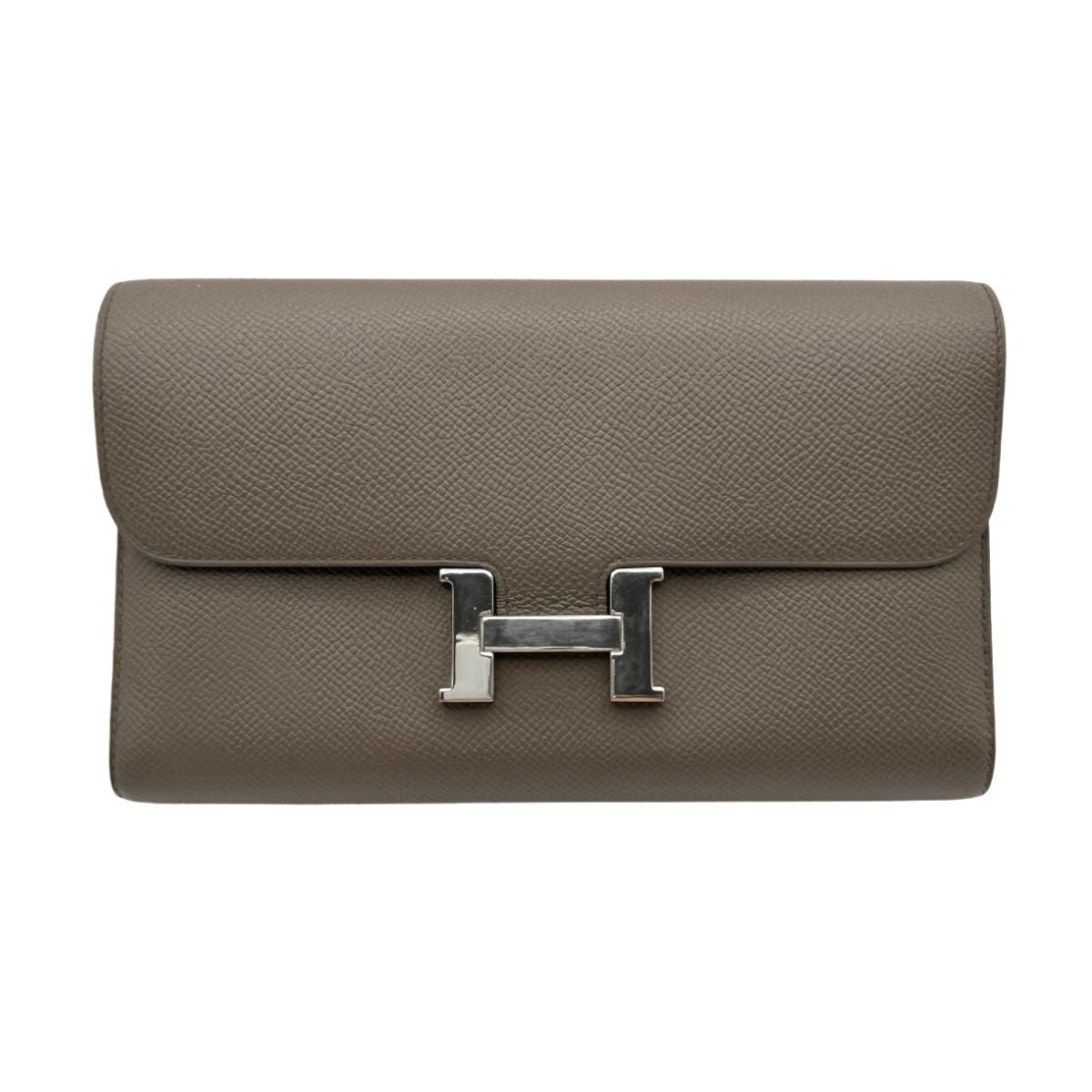 HERMES HERMES Constance long Constance long Wallet Long Wallet Epson Etane Grey Silver Metal Fittings Vo Epson