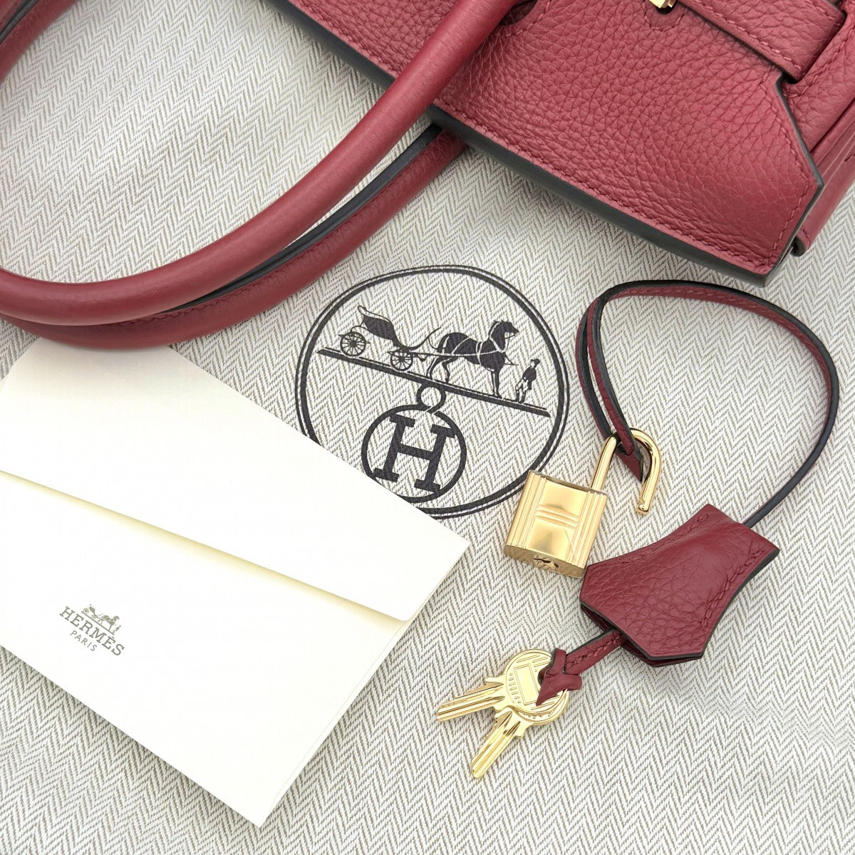 HERMES 爱马仕 Birkin 30 Birkin 30 手提袋Toryon Clemence Rouge Grena Red Red Red Red Gold Gold Goldalic手提包