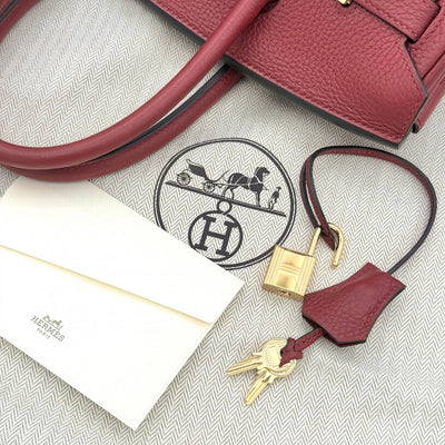 HERMES HERMES Birkin 30 Birkin 30 Tote bag Toryon Clemence Rouge Grena Red Red Gold Metallic Handbag