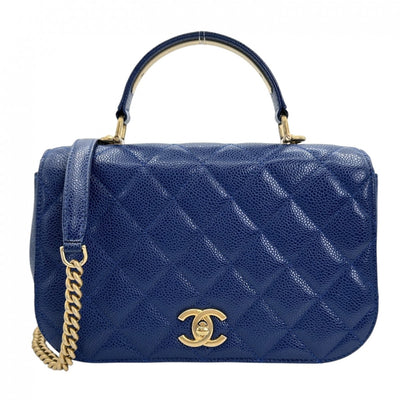 CHANEL CHANEL Matelass? Matelass? Bag, Tote Bag, Shoulder Bag, Caviar Skin, Blue, Gold Fittings