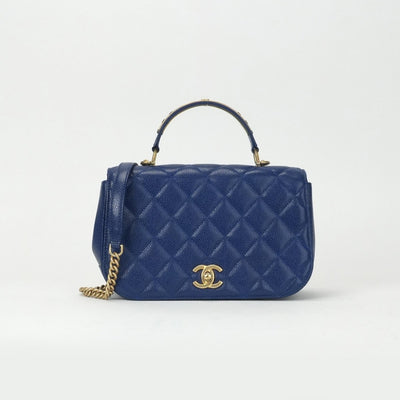 CHANEL CHANEL Matelass? Matelass? Bag, Tote Bag, Shoulder Bag, Caviar Skin, Blue, Gold Fittings