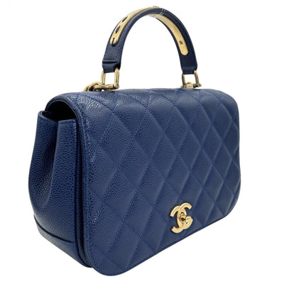 CHANEL CHANEL Matelass? Matelass? Bag, Tote Bag, Shoulder Bag, Caviar Skin, Blue, Gold Fittings