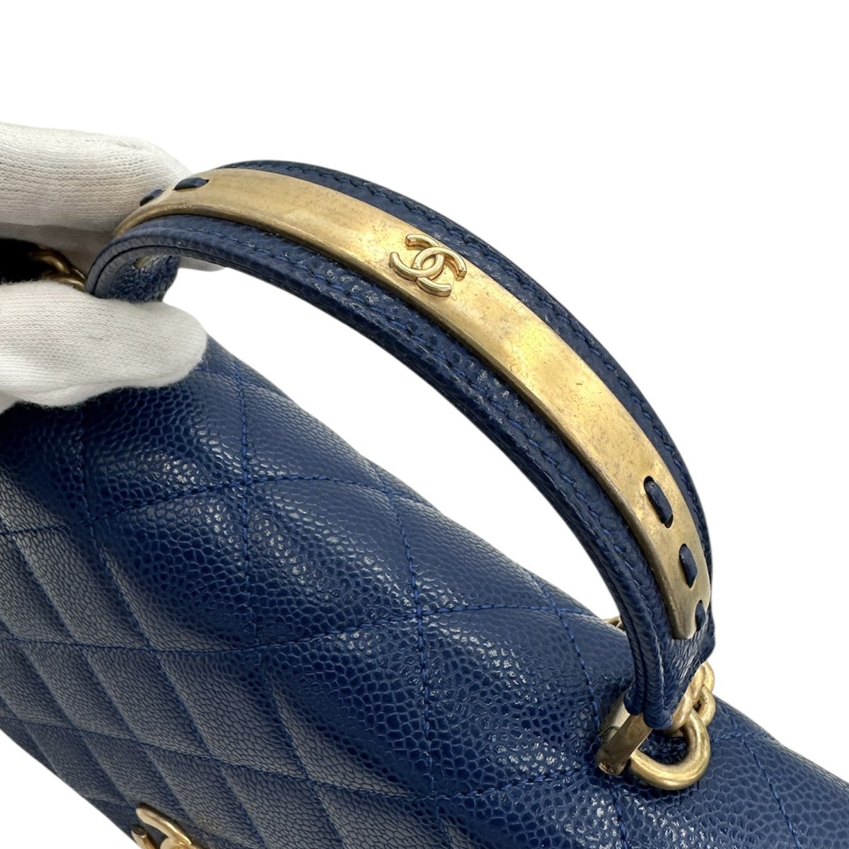 CHANEL CHANEL Matelass? Matelass? Bag, Tote Bag, Shoulder Bag, Caviar Skin, Blue, Gold Fittings