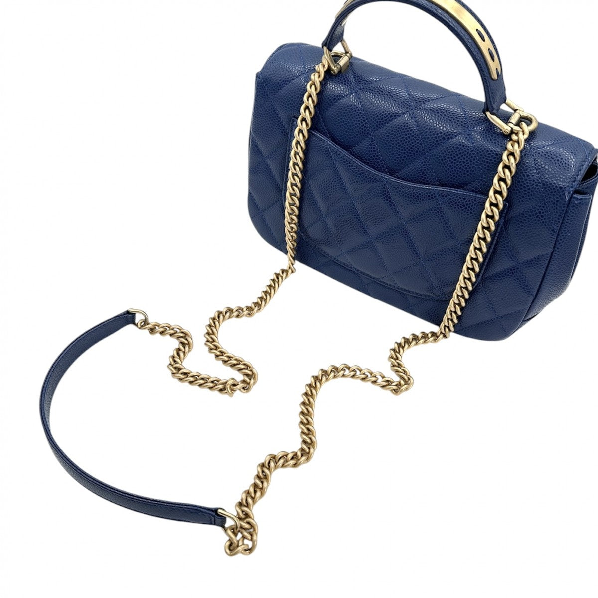 CHANEL CHANEL Matelass? Matelass? Bag, Tote Bag, Shoulder Bag, Caviar Skin, Blue, Gold Fittings