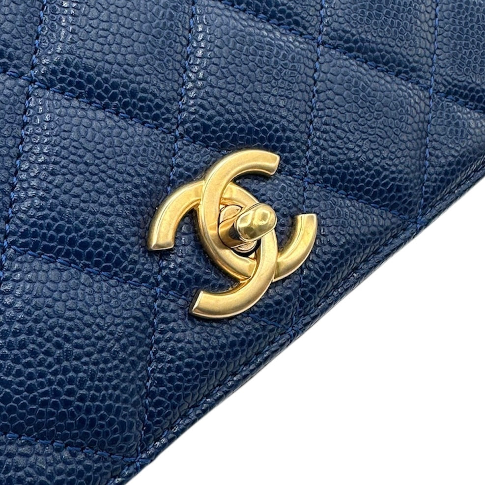 CHANEL CHANEL Matelass? Matelass? Bag, Tote Bag, Shoulder Bag, Caviar Skin, Blue, Gold Fittings