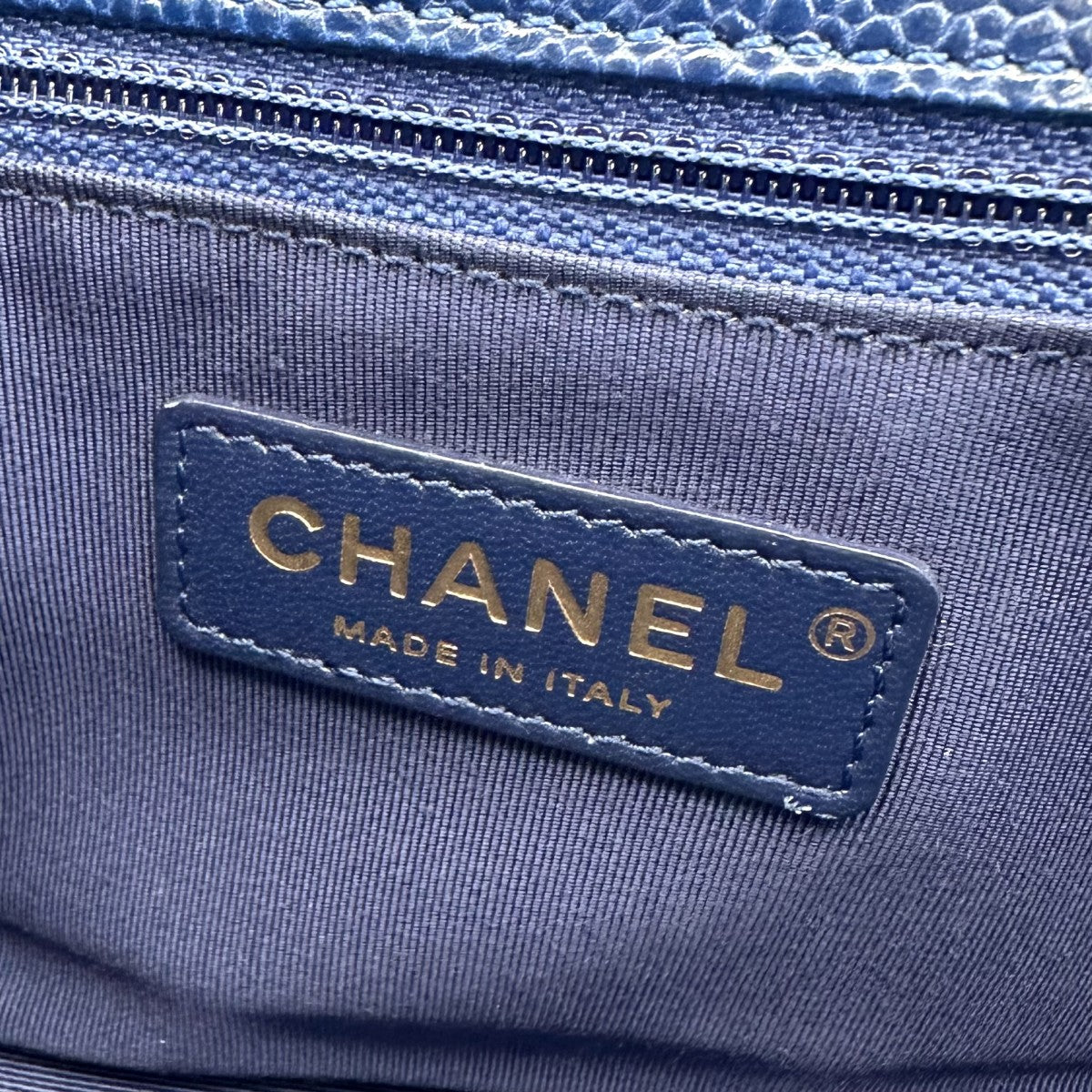 CHANEL CHANEL Matelass? Matelass? Bag, Tote Bag, Shoulder Bag, Caviar Skin, Blue, Gold Fittings