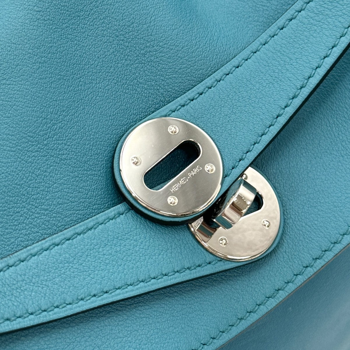 HERMES HERMES Lindy 30 Lindy 30 Bag, tote bag, shoulder bag, swift, turquoise, blue, blue, silver fittings, voswift