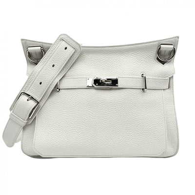 HERMES HERMES Jypsiere 34 Jypsiere 34 Bag, Tote bag, Shoulder bag, Torillon Clemence, White, Silver hardware