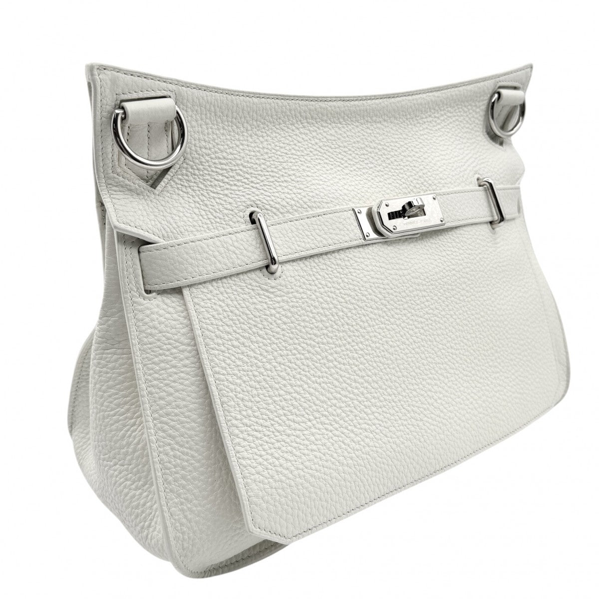 HERMES HERMES Jypsiere 34 Jypsiere 34 Bag, Tote bag, Shoulder bag, Torillon Clemence, White, Silver hardware