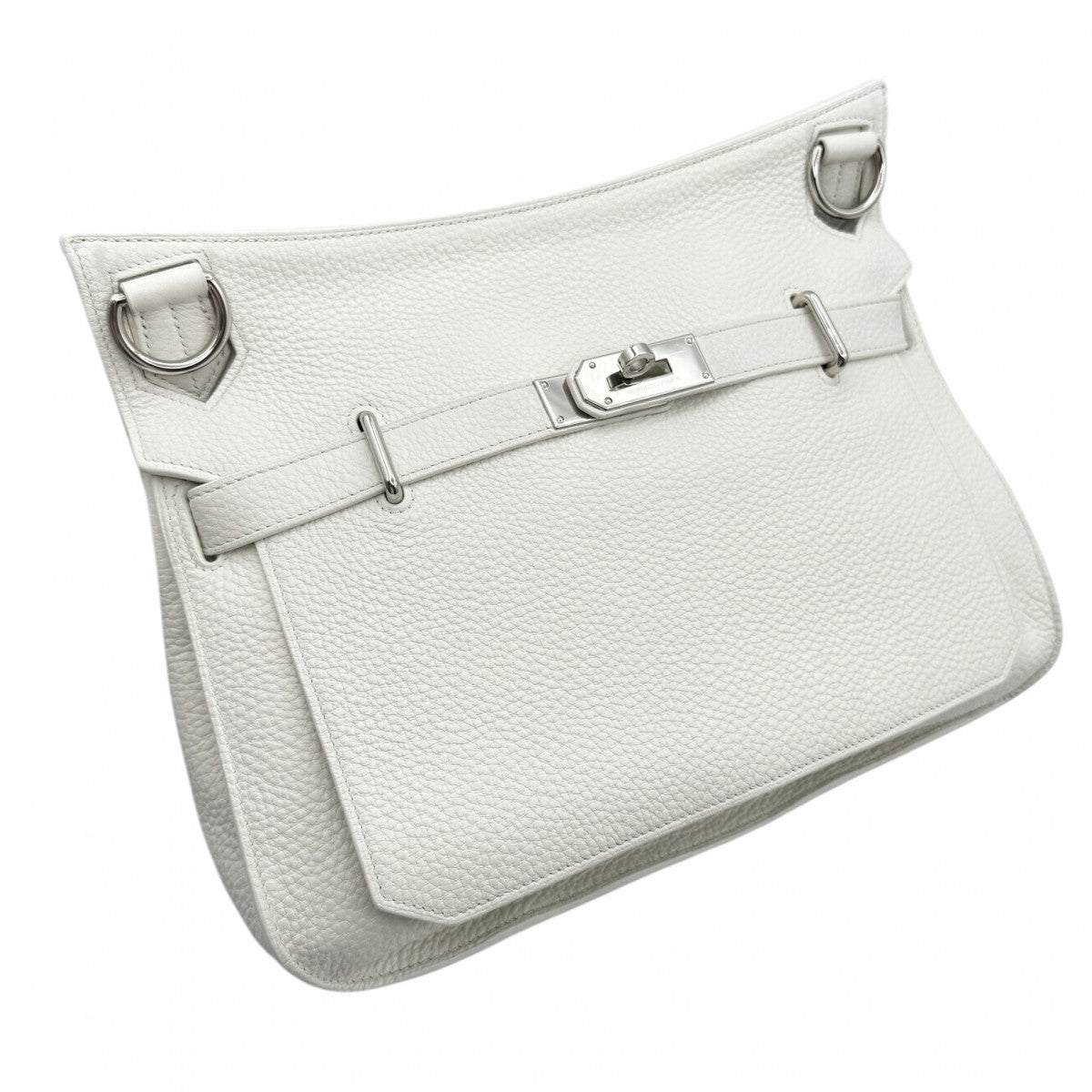 HERMES HERMES Jypsiere 34 Jypsiere 34 Bag, Tote bag, Shoulder bag, Torillon Clemence, White, Silver hardware