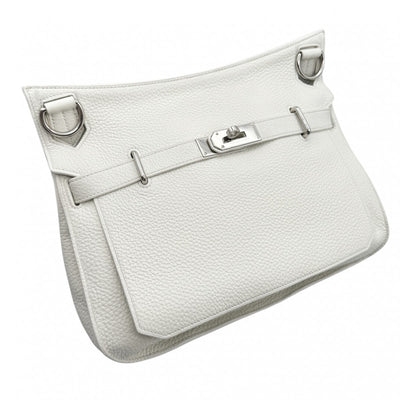 HERMES HERMES Jypsiere 34 Jypsiere 34 Bag, Tote bag, Shoulder bag, Torillon Clemence, White, Silver hardware