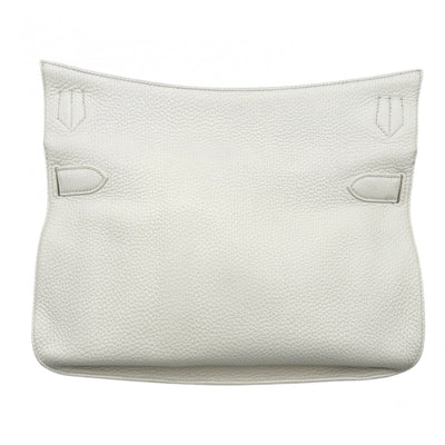 HERMES HERMES Jypsiere 34 Jypsiere 34 Bag, Tote bag, Shoulder bag, Torillon Clemence, White, Silver hardware