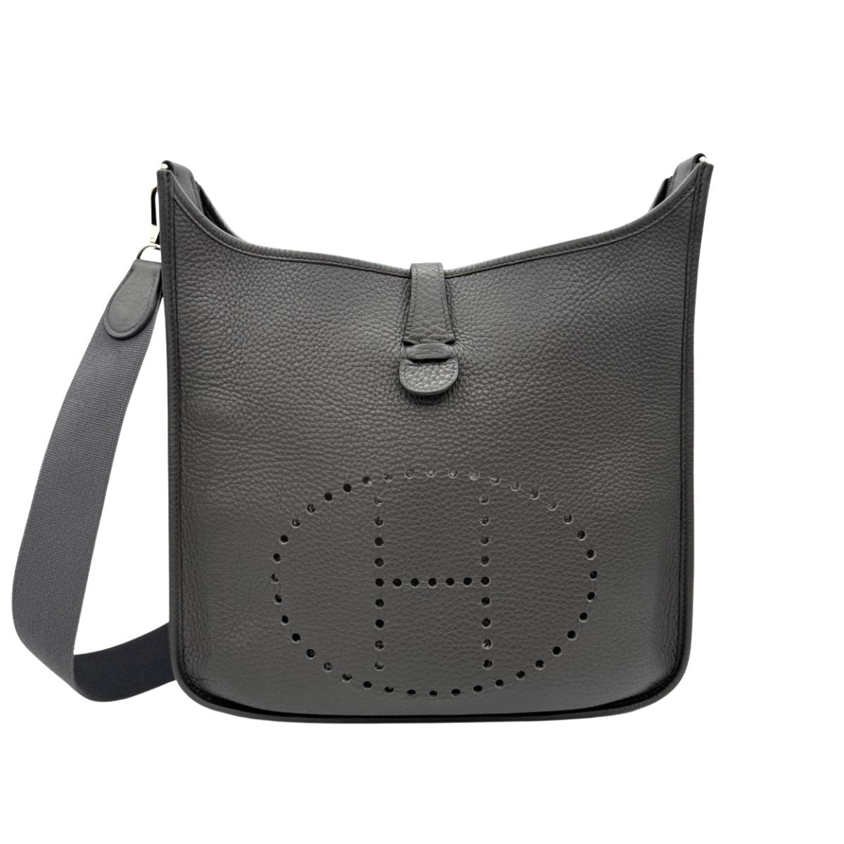 HERMES HERMES Evelyne 1 GM Evelyne 1GM Evelyne 1 PGM Bag Shoulder Bag Torillon Clemence GRAFFFit Grey Silver Metal Fittings