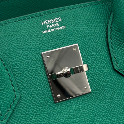 エルメス HERMES バーキン30 バーキン 30 バッグ トートバッグ エプソン ヴェールヴェルティゴ グリーン 緑 シルバー金具 ヴォーエプソン