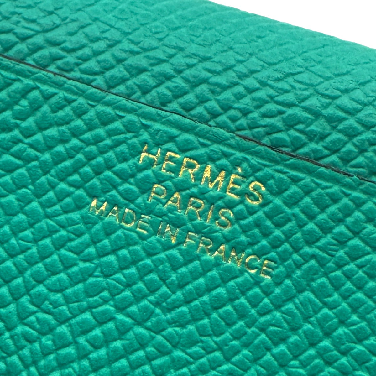 HERMES 爱马仕 B?arn soufflet Bearn soufflet 钱包长钱包Epson Verrone绿色绿色金色硬件Vaux Epson