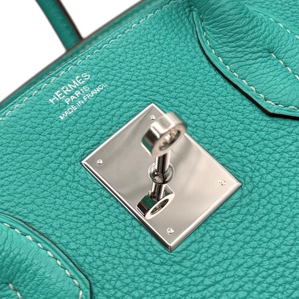 HERMES HERMES Birkin 30 Birkin 30 Bag, Tote Bag, Togo, Lagon, Turquoise, Blue, Green, Blue, Green, Silver Hardware