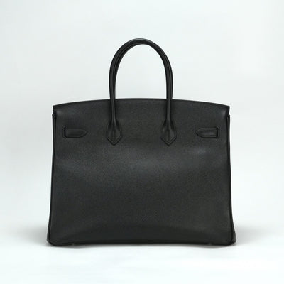エルメス HERMES バーキン35 バーキン 35　パーソナルオーダー バッグ トートバッグ エプソン ノワール ブラック 黒 シルバー金具 ヴォーエプソン