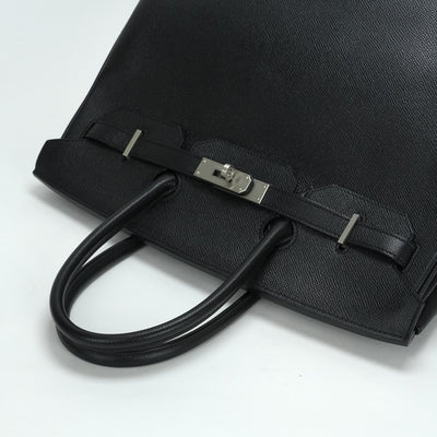 エルメス HERMES バーキン35 バーキン 35　パーソナルオーダー バッグ トートバッグ エプソン ノワール ブラック 黒 シルバー金具 ヴォーエプソン
