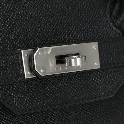 エルメス HERMES バーキン35 バーキン 35　パーソナルオーダー バッグ トートバッグ エプソン ノワール ブラック 黒 シルバー金具 ヴォーエプソン