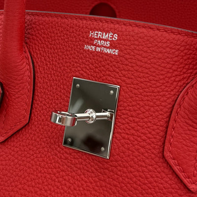 HERMES HERMES Birkin 35 Birkin 35 Bag, tote bag, rouge coo, red, silver hardware