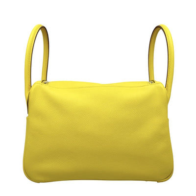 HERMES 爱马仕 Lindy 26 Lindy 26 袋，手提袋，肩膀袋，彩色，石灰，黄色，黄色，银色