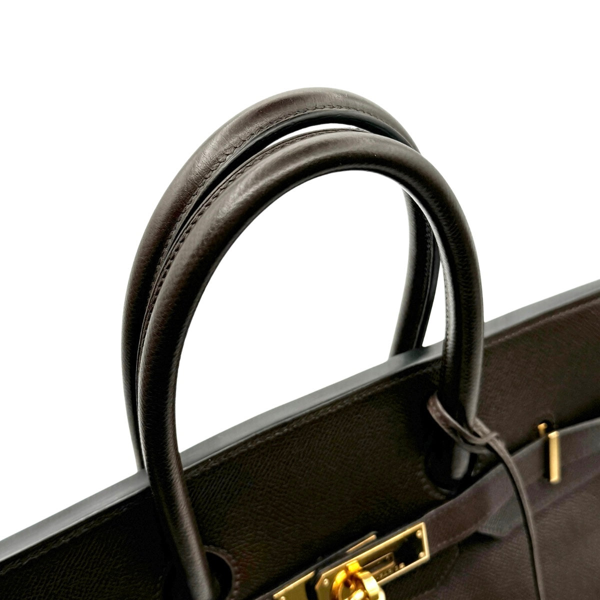 HERMES 헤르메스 Birkin 35 Birkin 35 가방, 토트 백, 쿠쉬 벨, 초콜릿, 갈색, 금 피팅