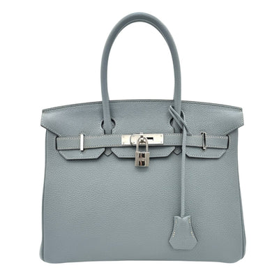 HERMES 헤르메스 Birkin 30 Birkin 30 가방 토트 백 토고 블루 런 블루 블루 블루 라이트 블루 실버 금속 피팅