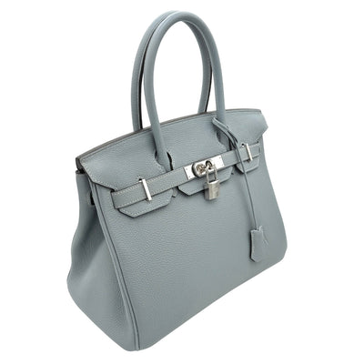 HERMES HERMES Birkin 30 Birkin 30 Bag Tote Bag Togo Blue Run Blue Blue Blue Light Blue Silver Metal Fittings