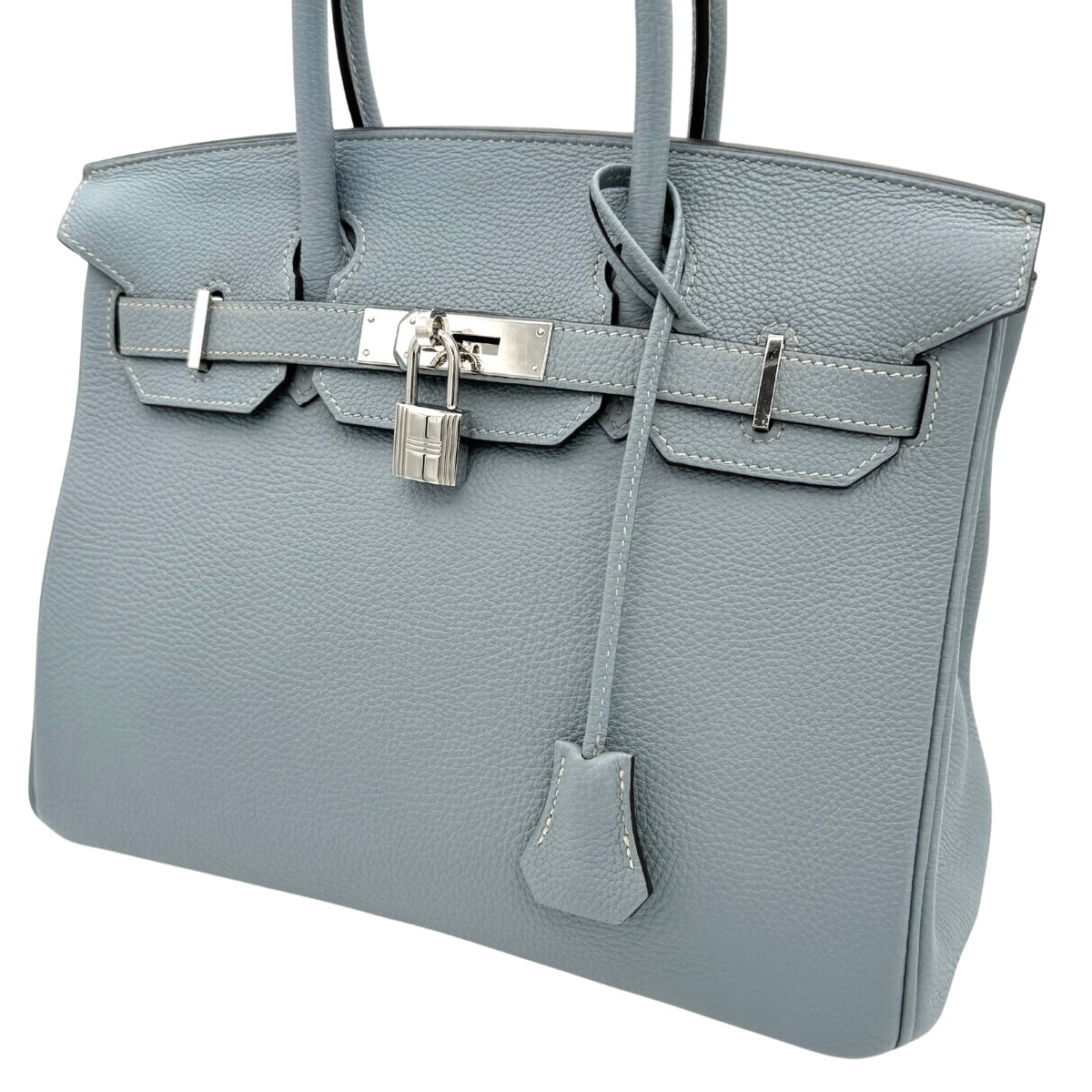 HERMES 헤르메스 Birkin 30 Birkin 30 가방 토트 백 토고 블루 런 블루 블루 블루 라이트 블루 실버 금속 피팅