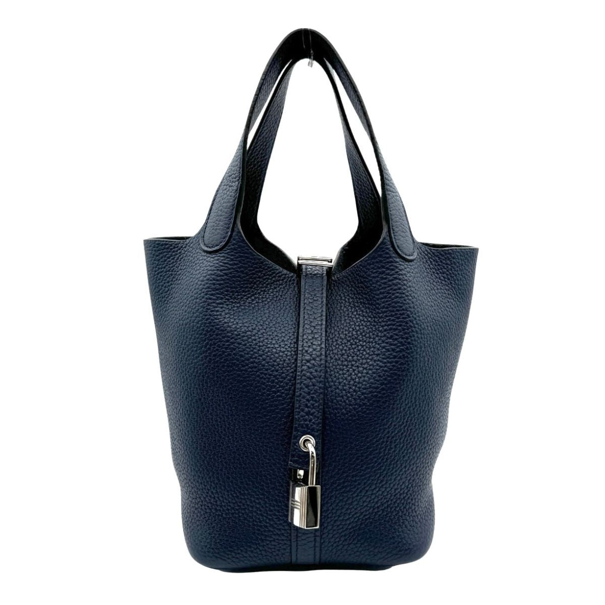 HERMES HERMES Picotin lock PM Picotin lock PM Picotin PM Picotin lock 18 Tote bag Toryon Clemence Blue of Squeeze Navy Navy Silver Metal fittings