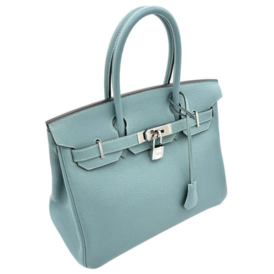 HERMES HERMES Birkin 30 Birkin 30 Tote bag Togo Ciel Blue Silver hardware