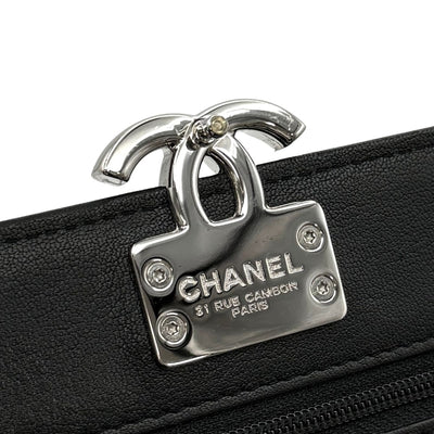 シャネル CHANEL マトラッセ ミニマトラッセ ミニマト バッグ ショルダーバッグ ラムスキン ブラック 黒 シルバー金具 チェーンショルダーバッグ チェーンウォレット WOC