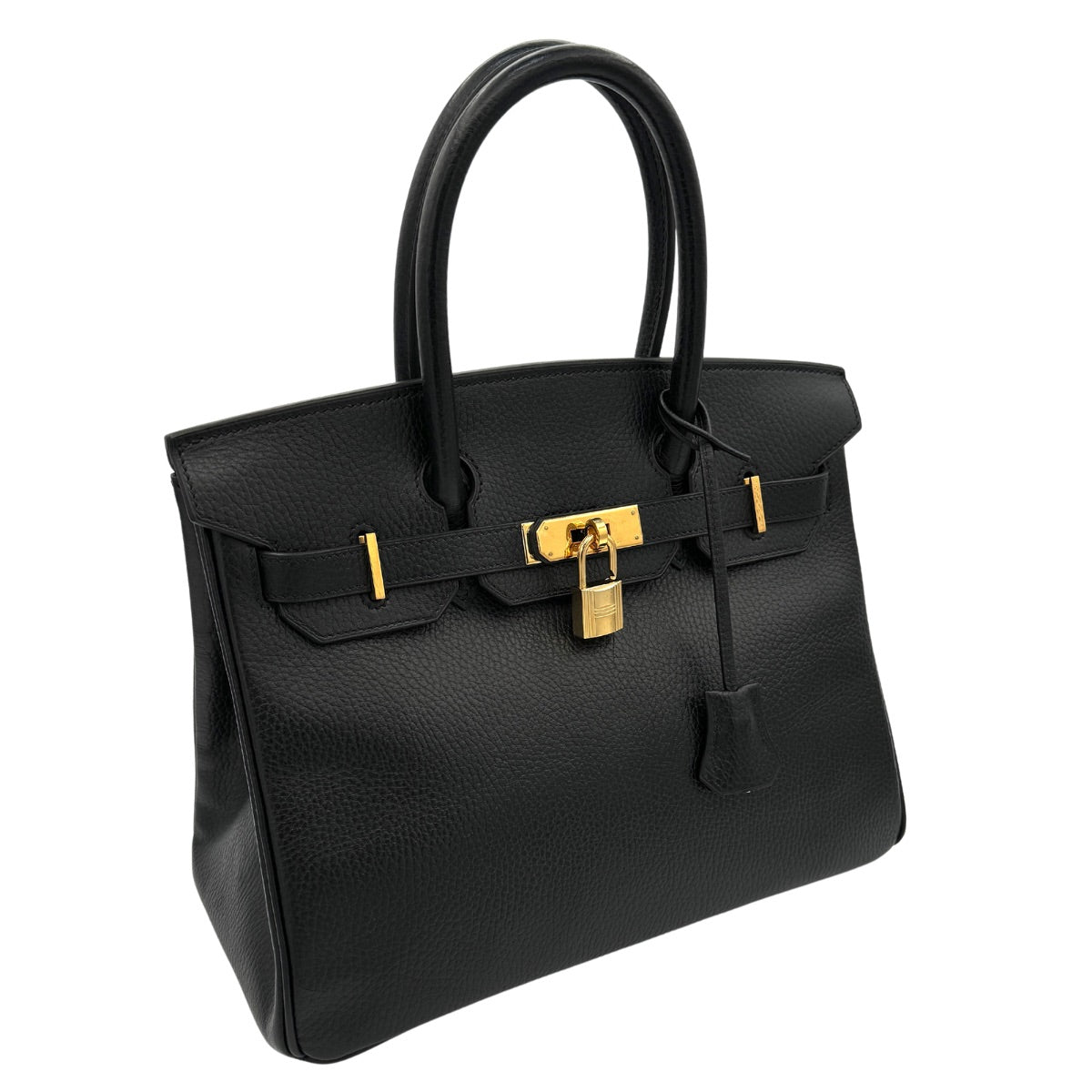 HERMES HERMES Birkin 30 Birkin 30 Bag, tote bag, Ardennes, noir, black, gold fittings