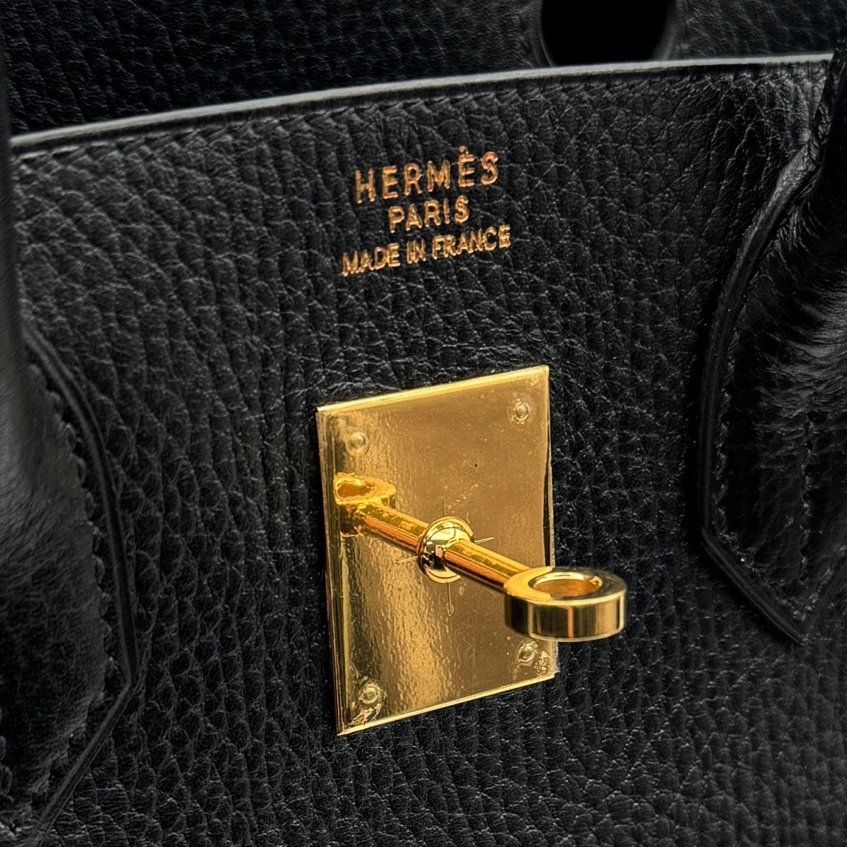 HERMES HERMES Birkin 30 Birkin 30 Bag, tote bag, Ardennes, noir, black, gold fittings