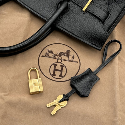 HERMES 헤르메스 Birkin 30 Birkin 30 가방, 토트 백, Ardennes, Noir, Black, Gold Fittings