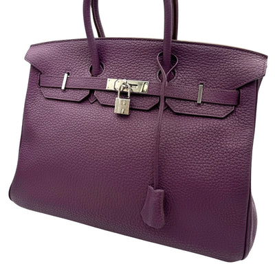 HERMES HERMES Birkin 35 Birkin 35 Bag, Tote Bag, Fjord, Cassis, Purple, Purple, Silver Fittings