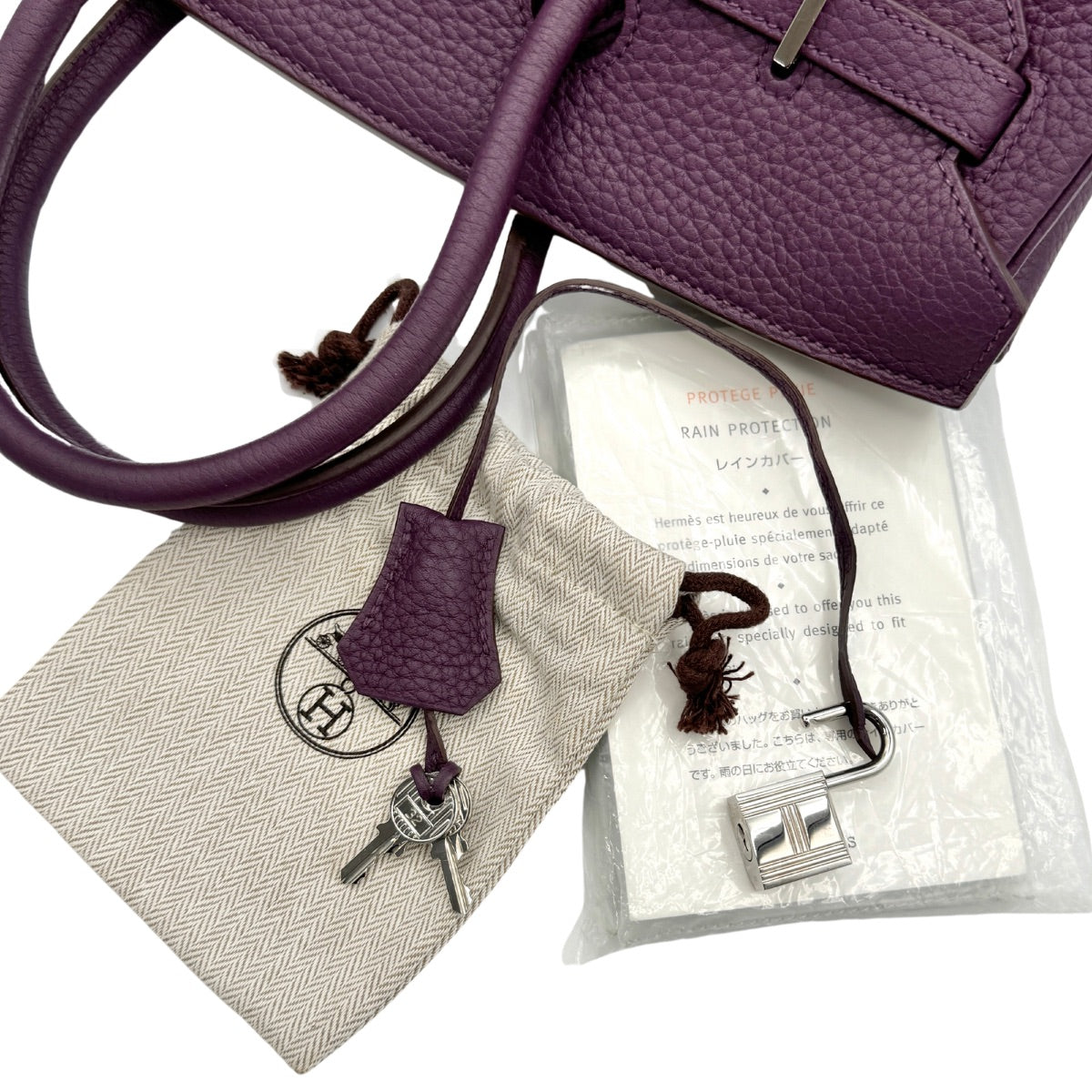 HERMES HERMES Birkin 35 Birkin 35 Bag, Tote Bag, Fjord, Cassis, Purple, Purple, Silver Fittings