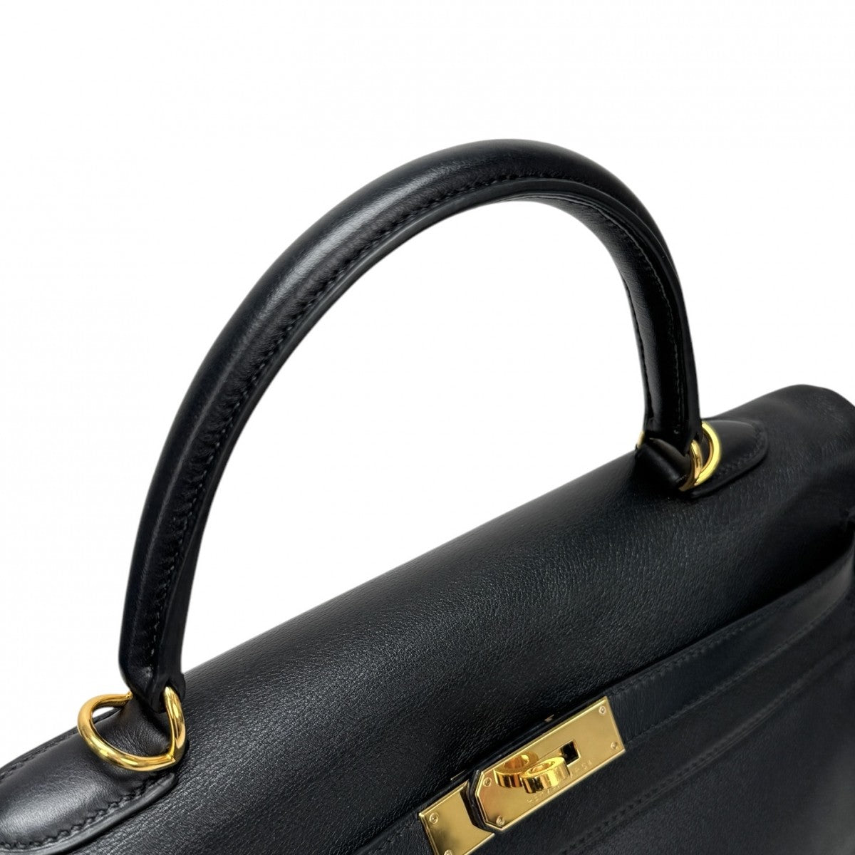 HERMES HERMES Kelly 35 Kelly 35 Bag Tote Bag Evergrain Noir Black Gold Fittings