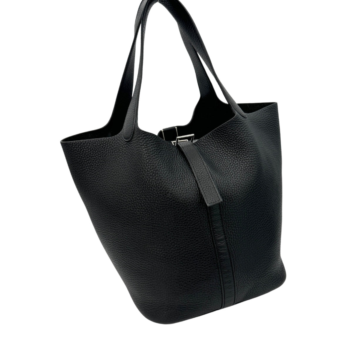 HERMES HERMES Picotin GM Picotin GM Picotin lock GM Picotin 26 Tote bag Toryon Clemence Noir Black Silver Metal fittings