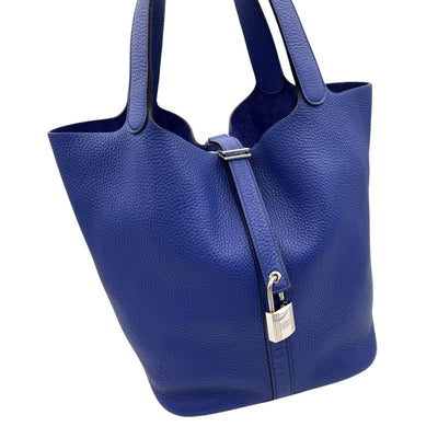 HERMES HERMES Picotin lock GM Picotin lock 26 Picotin GM Picotin 26 Tote bag Toryon Clemence Blue Electric Blue Blue Silver Hardware