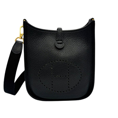 HERMES HERMES Evelyne tpm amazon Evelyne TPM Evelyne TPM Evelyne TPM Bag Shoulder Bag Torillon Clemence Noir Black Gold Hardware